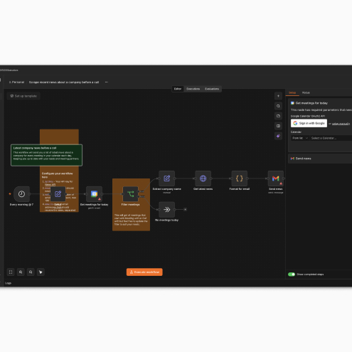 n8n workflow canvas
